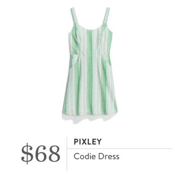 Pixley Dresses & Skirts -  PIXLEY Codie Dress Green White Pin Stripe Large